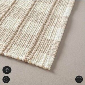 2x3" Rib Stripe Plaid Handmade Woven Accent Rug Tan/Cream/Khaki - Hearth & Hand™